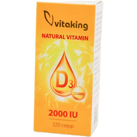 Vitaking D3 vitamin 2000 NE D3 vitamin csepp 10 ml Magyar Egészségbolt