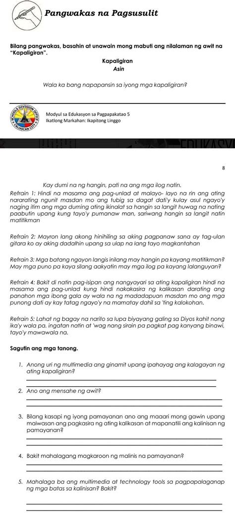 Patulong Po Ipapasa Napo Yan Bukasthanks Nlng Po Sa Sumagot Brainly Ph