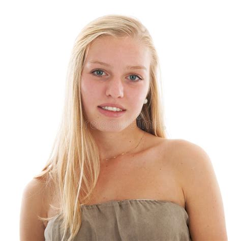 Het Blonde Meisje Van De Tiener Stock Foto Image Of Naughty Mooi