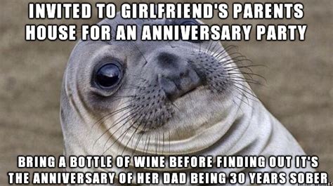 A Toast To An Awkward Anniversary Meme Guy