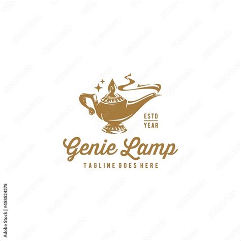 Genie Lamp Magic Logo Design Vector Image Stock Vector Adobe Stock