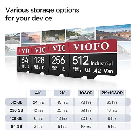 Viofo 512gb Industrial Grade U3 A2 V30 High Speed Memory Microsd Card