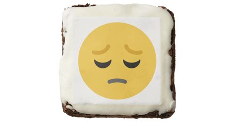 Cute Yellow Sad Face Emoji Brownie Zazzle