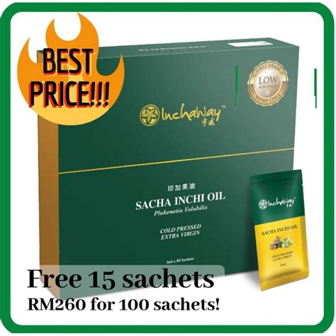 Genuine INCHAWAY SACHA INCHI OIL 印加果油 85s Sachets Original Member