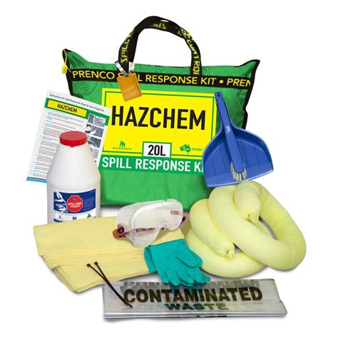 20lea Hazchem Spill Kit Nylon Bag Cap 20 L Torstar