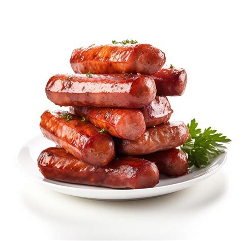 Premium Ai Image Sausage On White Background