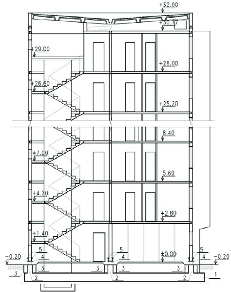 Cross Section Of The Rectified Building 1 Foundation Plate