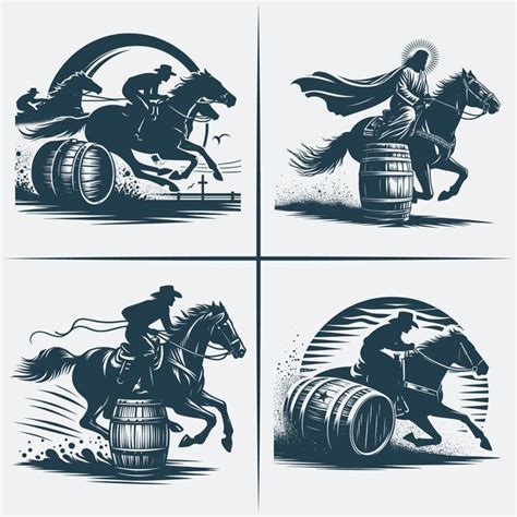 Vector De Carreras De Barriles Silueta Archivo De Paquetes De Carreras