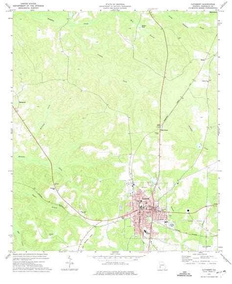 Classic Usgs Cuthbert Georgia 75x75 Topo Map Mytopo Map Store