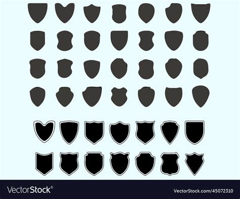 Different types of shapes for logo design Vector Image