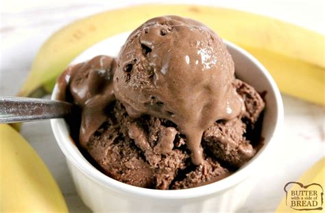 Chocolate Banana Ice Cream Butter With A Side Of Bread