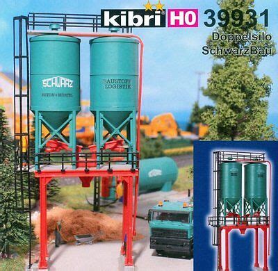 Kibri Scale Double Silo Ho Plastic Model Kit Ebay