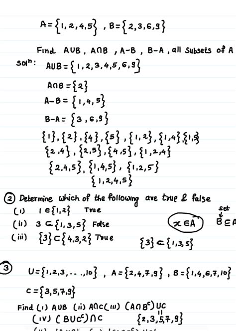 Discrete Mathematics Set Theory Relation And Function Shop Handwritten Notes Shn