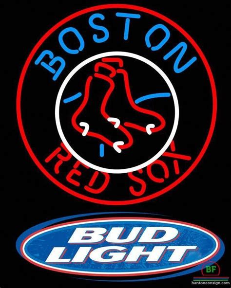 Bud Light Boston Red Sox Neon Sign Mlb Teams Neon Light Neon Signs