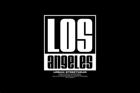 Premium Vector Modern Streetwear Los Angeles Graphic Tee Design Templates