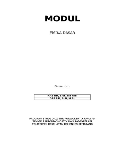 Modul Fisika Dasar Pdf