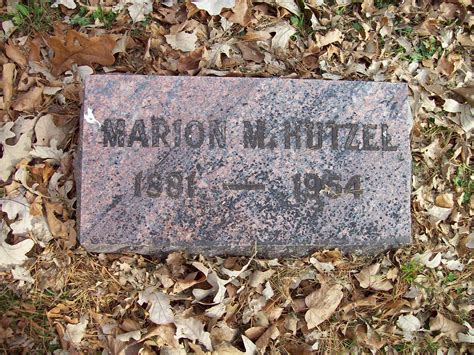 Marion M Hoover Hutzel Find A Grave Memorial