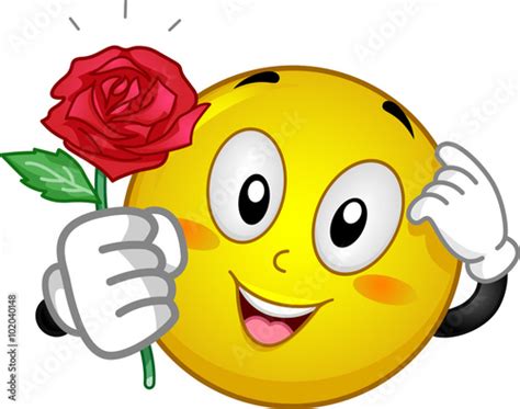 Smiley Give Rose Stock Image And Royalty Free Vector Files On Fotolia