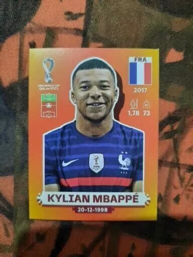 KYLIAN MBAPPE 2022 Panini FIFA WORLD CUP QATAR Album Stickers FRA 18