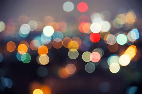 Free Photo Blurred Street Bokeh Lights At Night Time