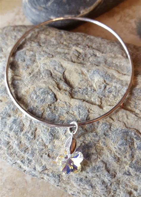 Swarovski Crystal Heart Bangle Brett And Leni Jewellery Wholesale