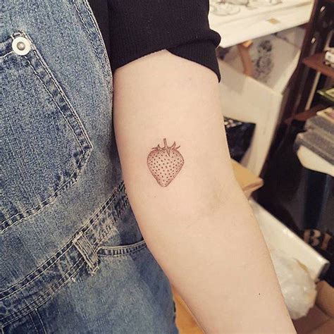 Small strawberry tattoo by sarah march - Tattoogrid.net