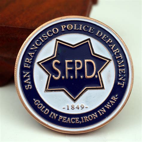 SFPD San Francisco Police Badge Challenge Coin – Coin Souvenir