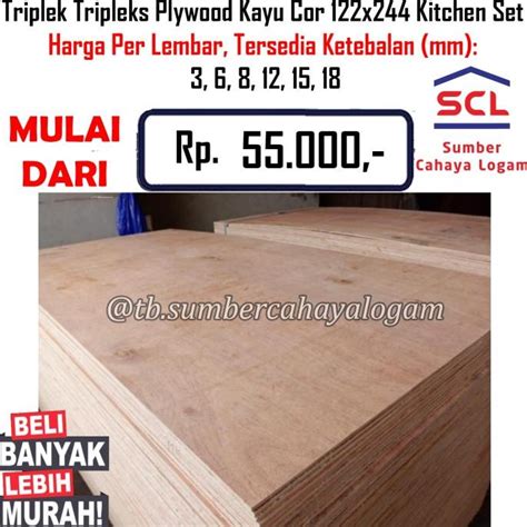 Jual Langsung Order Saja Triplek Tripleks Plywood Kayu Cor 122 X 244