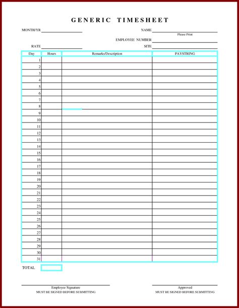 Weekly Timesheet Spreadsheet Template Free Calculator Excel In Weekly ...