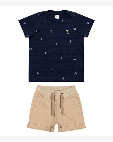 Riachuelo Conjunto Infantil Masculino Folhinhas Trick Nick Azul