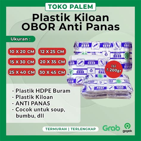 Jual Kantong Plastik Kiloan Obor Ap Tahan Anti Panas Buram Bening