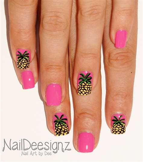 Pineapple Nail Art X Naildeesignz Blogspot Co Uk