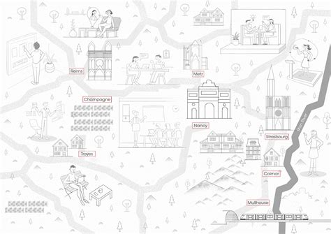 Google | Map illustration on Behance