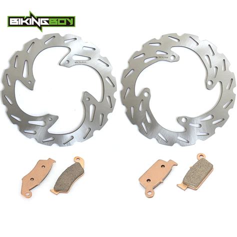 Bikingboy Front Rear Brake Discs Rotors Disks Pads For Kawasaki