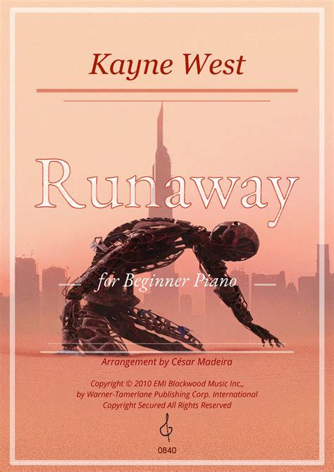 Runaway Arr César Madeira By Kanye West Sheet Music For Easy Piano