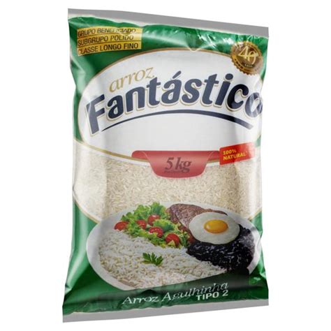 Arroz Agulhinha Tipo 2 Fantástico Pacote 5kg Frade