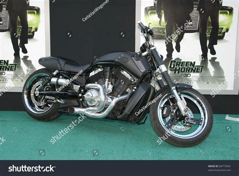 Hollywood - Jan. 10: The Motorcycle Used In The Film "The Green Hornet" On Display At The "The ...