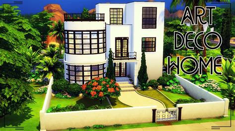 Art Deco Home The Sims 4 Speed Build Youtube