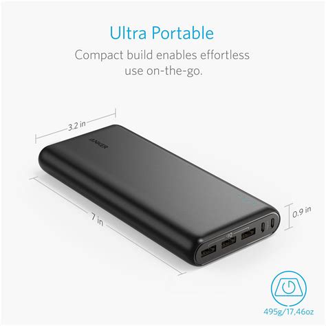 Anker Powercore 26800 Portable Charger 26800mah External Battery With Dual Input Port And 3 Usb