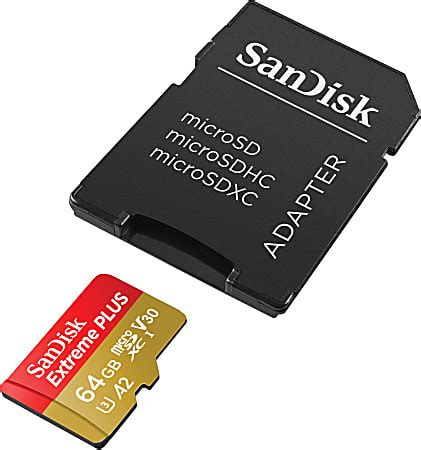 Sandisk Extreme Plus Microsdxc Uhs I Card Gb Office Depot