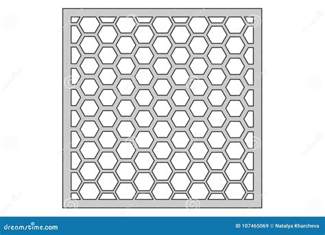 Template For Cutting Pentagon Grid Pattern Laser Cut Ratio 11 Stock