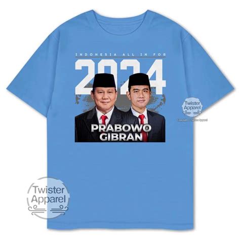 Jual Kaos Prabowo Gibran Presiden Indonesia All In Baju Gemoy