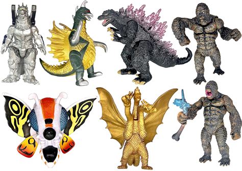 Buy TwCareSet Of 7 Godzilla Toys With Carry Bag Movable Joint Action