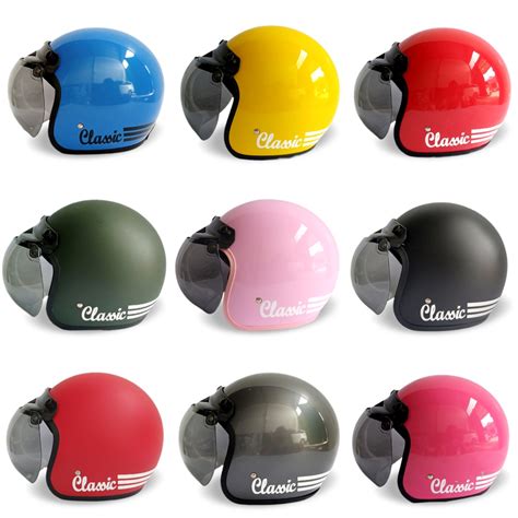 Jual Helm Bogo Classic Dewasa Retro Vintage Half Face Pria Wanita Hijab