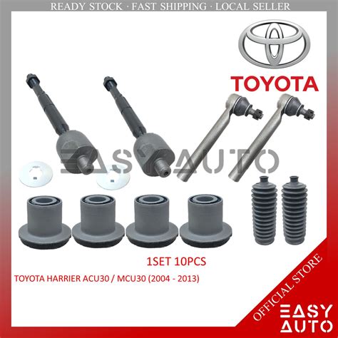 1SET 10PIECES STEERING COVER RACK BUSH RACK END TIE ROD END TOYOTA