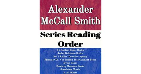 List Series Alexander Mccall Smith Series Reading Order 44 Scotland