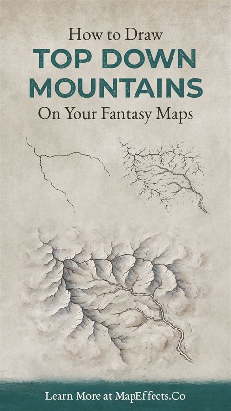 How to Draw Mountains in Top-Down Perspective On Your Fantasy Maps ...