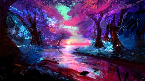 Surreal Landscape Digital Painting JoeyJazz HD Wallpaper Rare Gallery