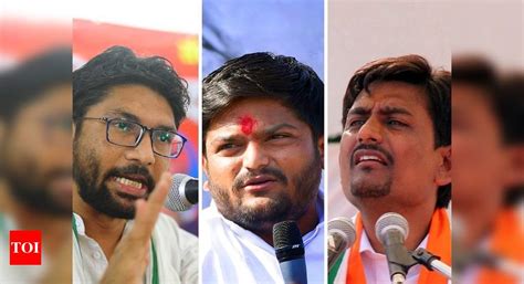 Hardik Patel Jignesh Mevani And Alpesh Thakor Congress Young Guns