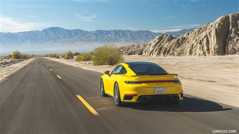 Porsche 911 Turbo | 2021MY (Color: Racing Yellow; US-Spec) | Rear Three ...